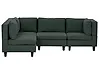 Modul Ecksofa 4-Sitzer UNSTAD Stoff Dunkelgrün rechtsseitig