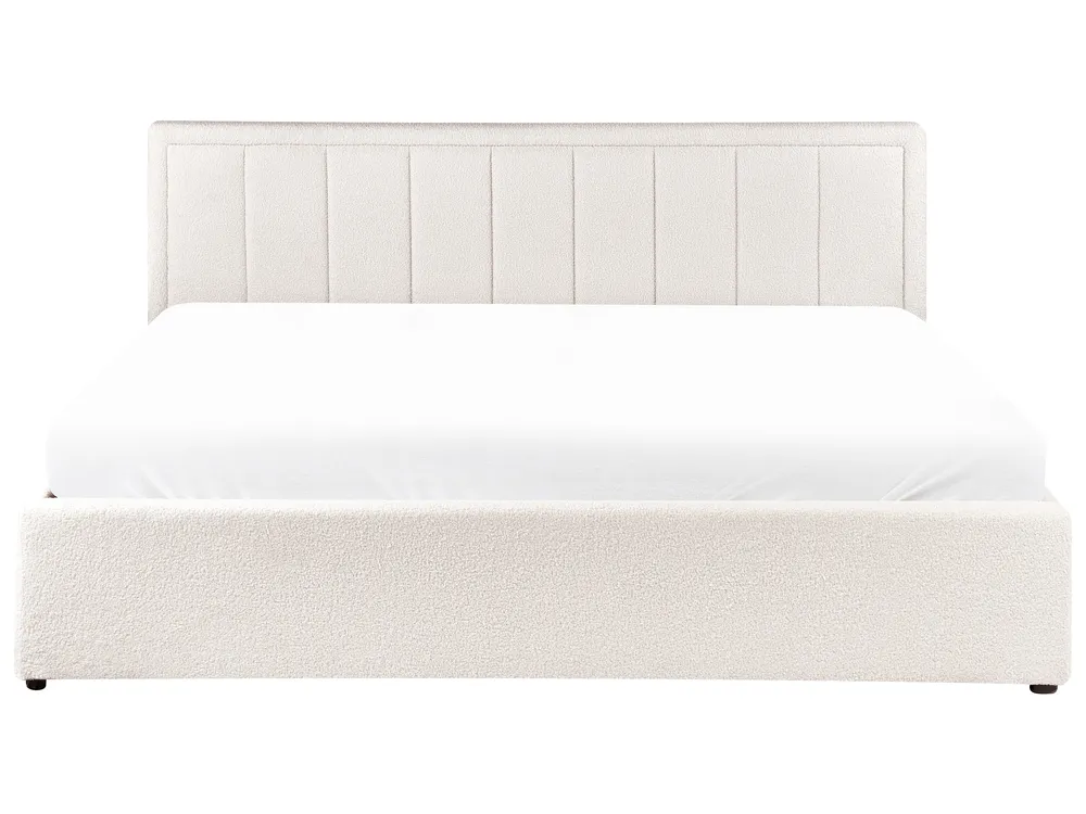 Bett mit Stauraum MONTLAUR Bouclé Weiß 180 x 200 cm_958503