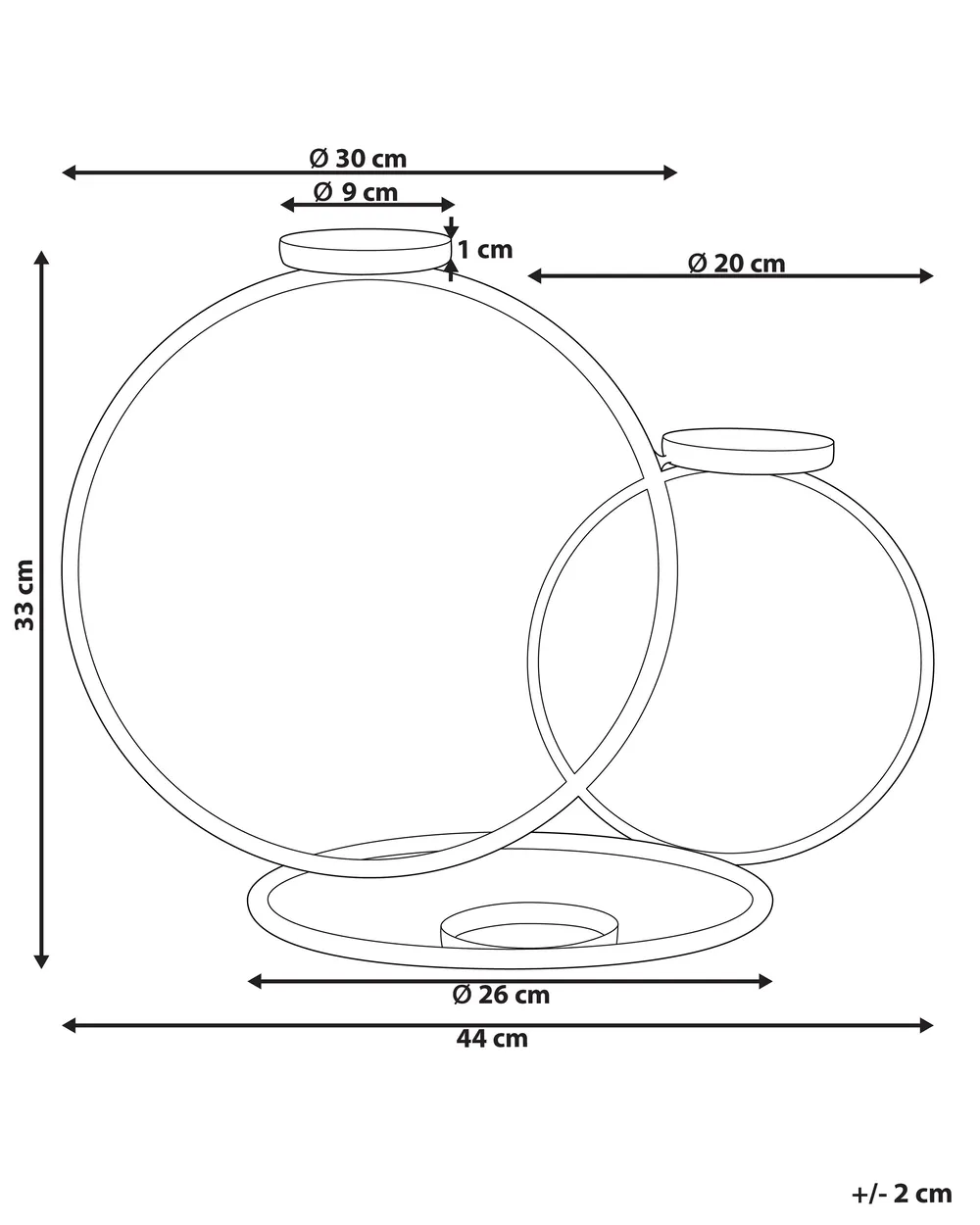 Kerzenständer CAKUNG 33 cm Metall Schwarz_849144