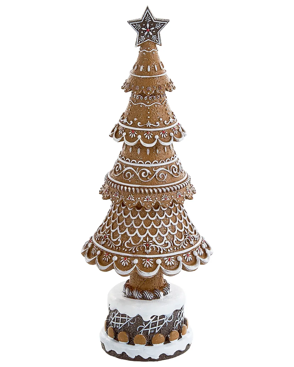 Set of 2 Christmas Decorations KOPPELO 33/42 cm Christmas Tree Brown_1175645