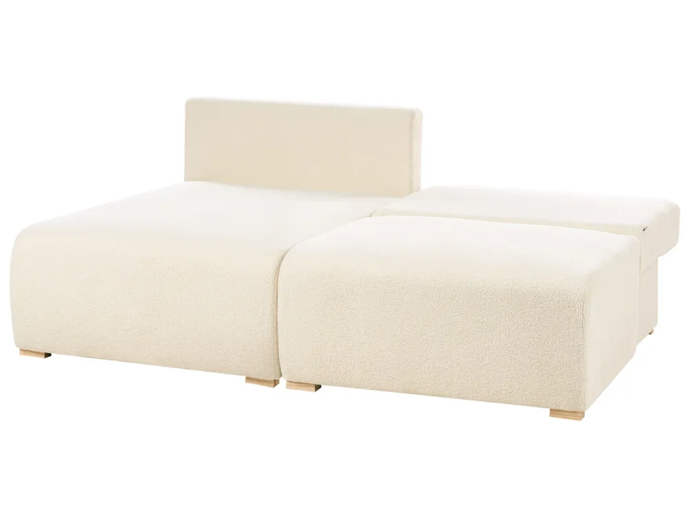 Modul Ecksofa NERBO Bouclé Cremeweiß rechtsseitig_1033922