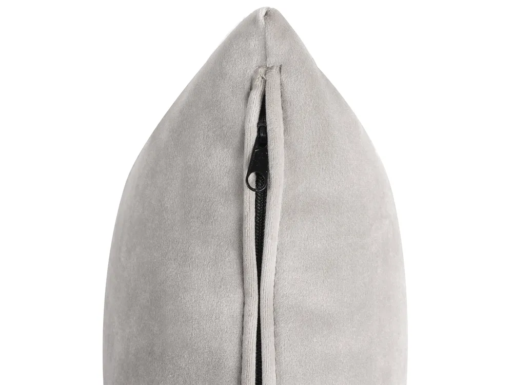 Sofa 3-Sitzer LUVOS Samtstoff Taupe_970507