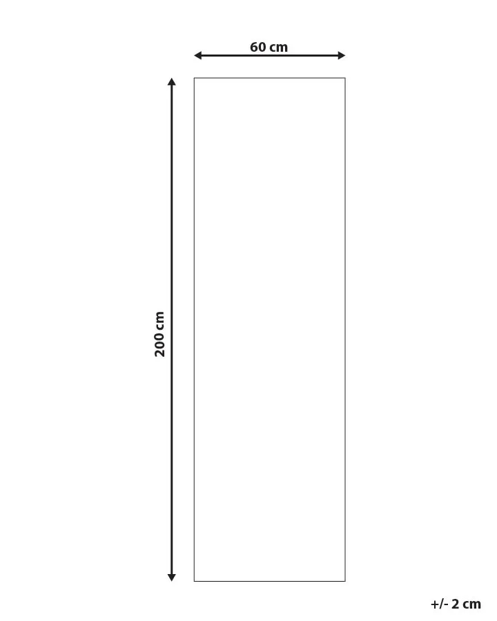 Teppich ARITAS Schwarz 60 x 200 cm_886604