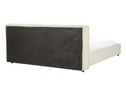 Bett mit Lattenrost Cord LINARDS 160 x 200 cm Beige_876122