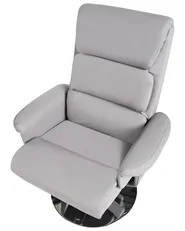 Massage Chair LEGEND with Footstool Faux Leather Grey_698051