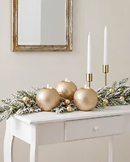 LED Kerzen 3er Set AMBROSIA 11 cm Gold_1179100