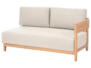 Gartensofa mit Tisch 2-Sitzer SAMPIERI Metall Hellbraun_1007009