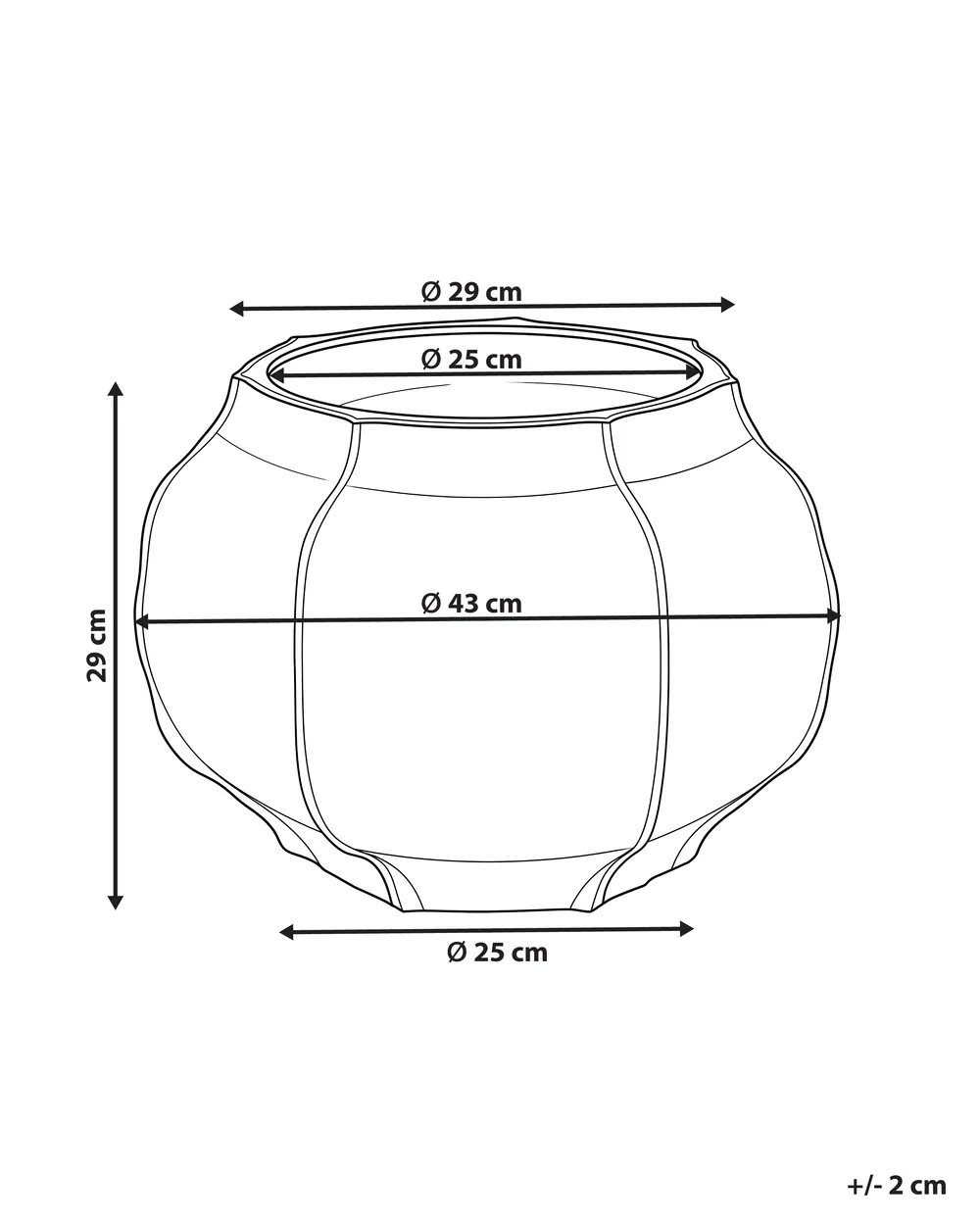 Cvjetni lonac INNTAL 43 cm bež_1161790