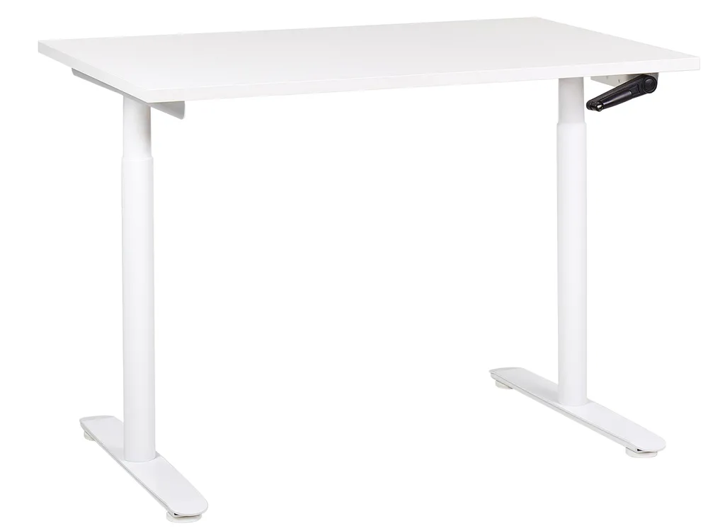 Schreibtisch manuell höhenverstellbar DESTINAS 120 cm 72 cm Weiß