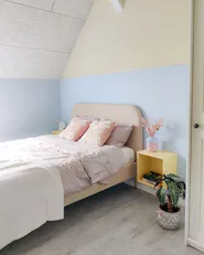 Bett mit Lattenrost Samtstoff FLAYAT 160 x 200 cm Hellbeige_923008
