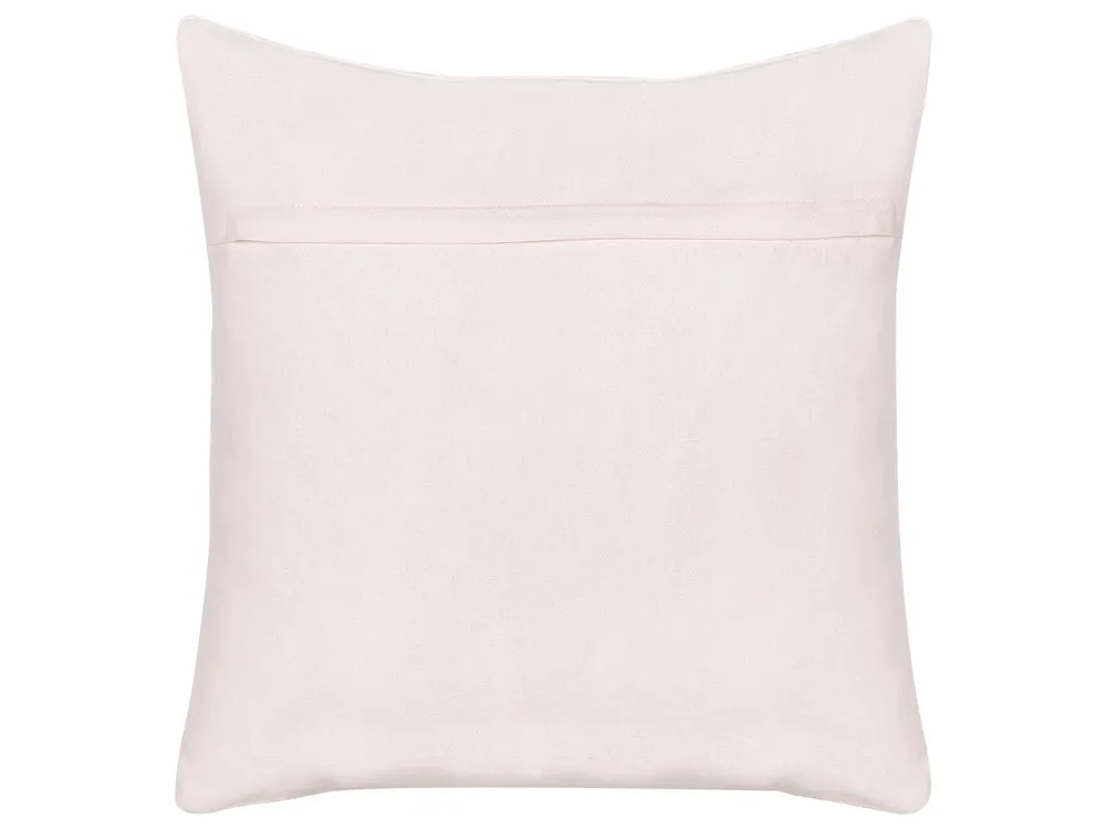 Throw Cushion EXACUM 45 x 45 cm Velvet White Christmas Motif_887883