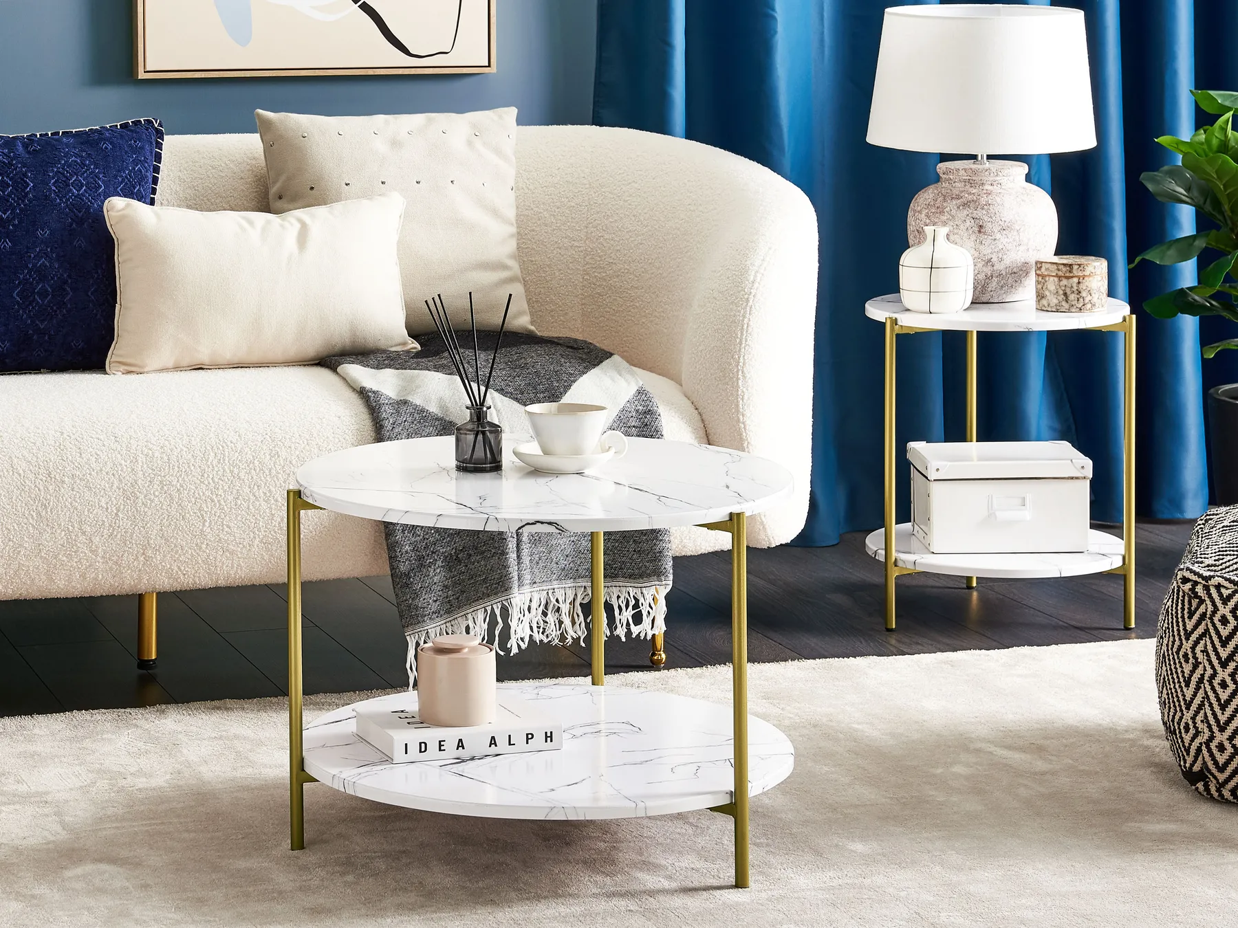 Coffee Table REVA White Marble_832841
