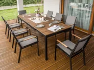 Ausziehbarer Gartentisch TOFANE 198/248 cm 90 cm Braun_928669