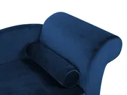 Rechtsseitige Chaiselongue LUIRO mit Stauraum Samtstoff Marineblau_769590