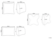 Set van 3 sierkussens VELLYN 30 x 50 cm 45 x 45 cm Roze kerstmotief_1164704