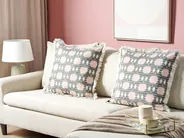 Dekokissen 2er Set DIANTHUS 60 x 60 cm Bunt Geometrisches Muster_877738