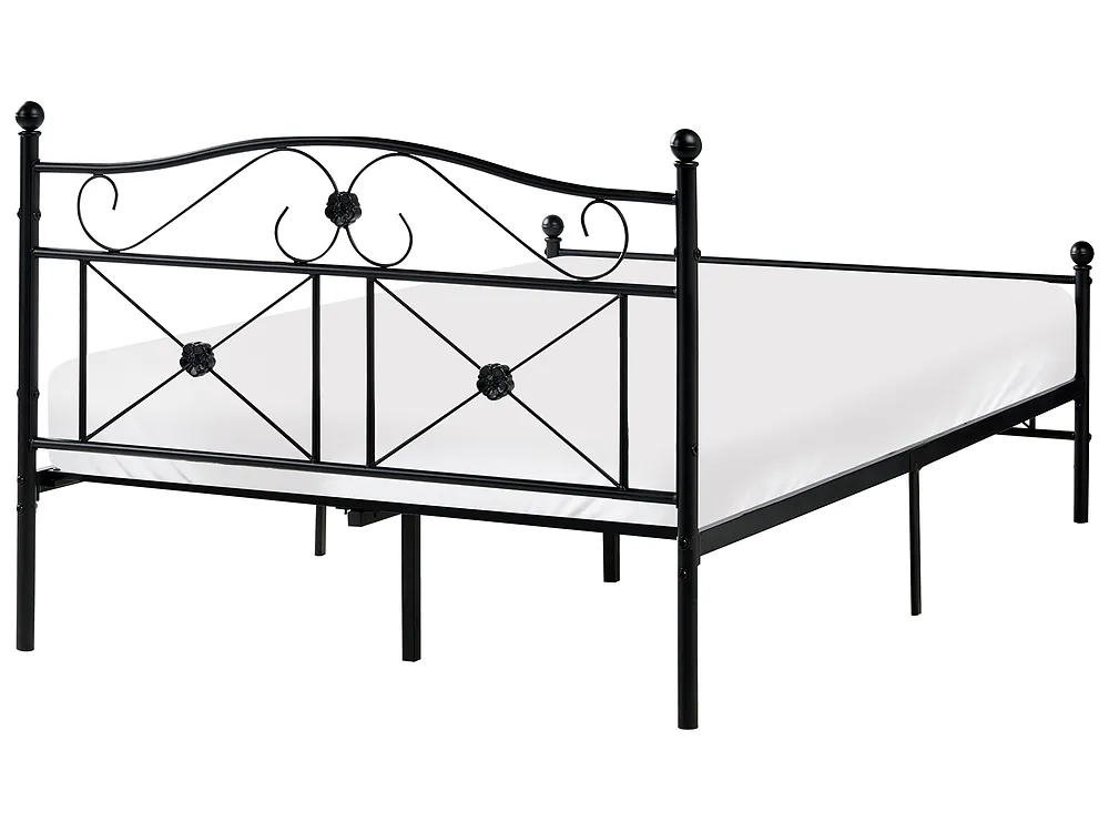 Krevet Metal RODEZ 120 x 200 cm Crni_1026511