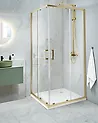Duschkabine TELA 80 x 80 x 185 cm Gold