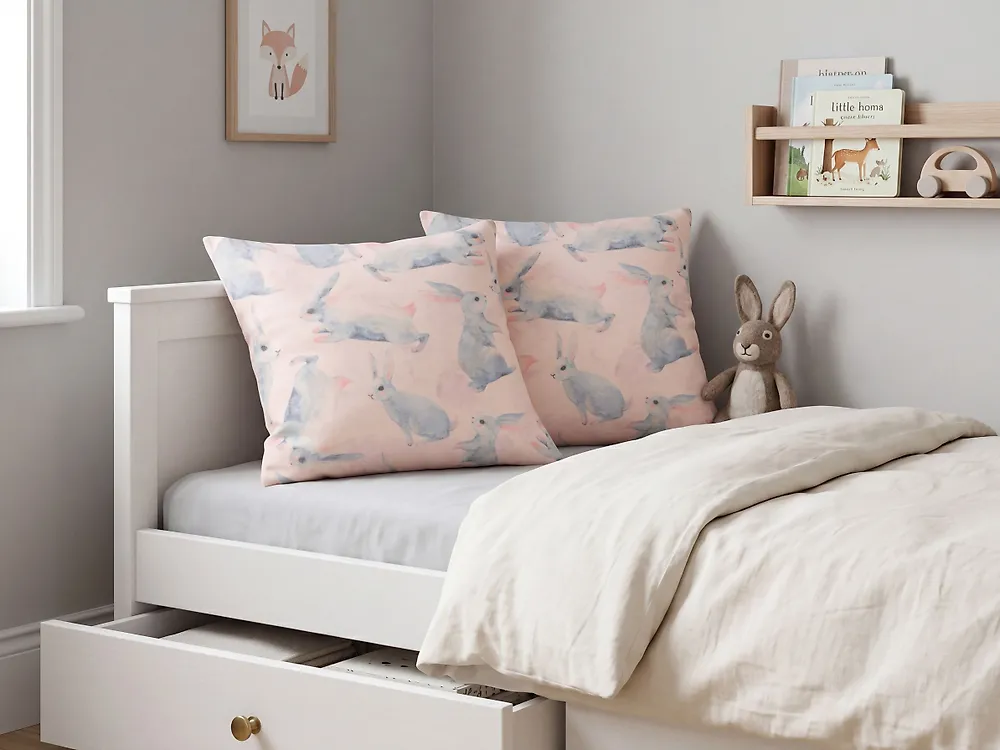 Set of 2 Decorative Cushions RATIBIDA 45 x 45 cm Cotton Pink_1183724
