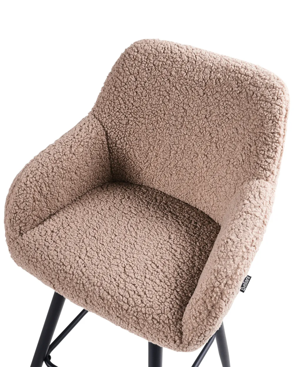 Set of 2 Bar Chairs CASMALIA Boucle Taupe_956959