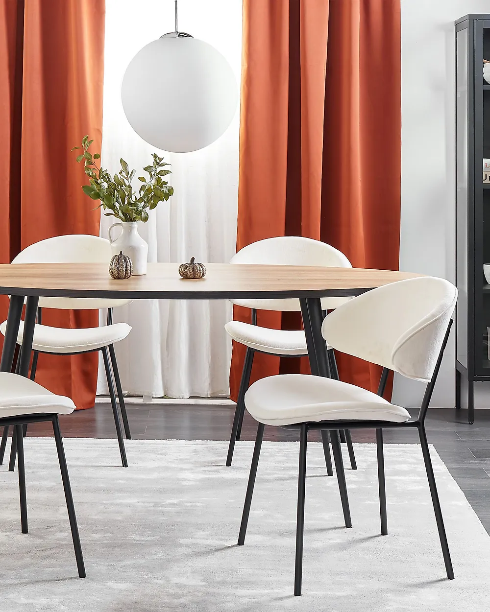 Esszimmerstuhl 2er Set KIANA Stoff Hellbeige_1183153