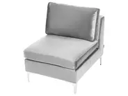 Modular U-Shape Sofa 6 Seater EVJA Velvet Grey_789321