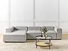 Modul Ecksofa 4-Sitzer ARDAL Stoff Hellgrau rechtsseitig