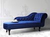 Rechtsseitige Chaiselongue NIMES Samtstoff Marineblau