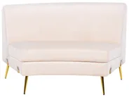 Halbrundes Sofa 4-Sitzer MOSS Samtstoff Hellbeige_851370