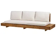 Lounge Set mit Tisch 5-Sitzer MARETTIMO zertifiziertes Akazienholz Cremeweiß_953790