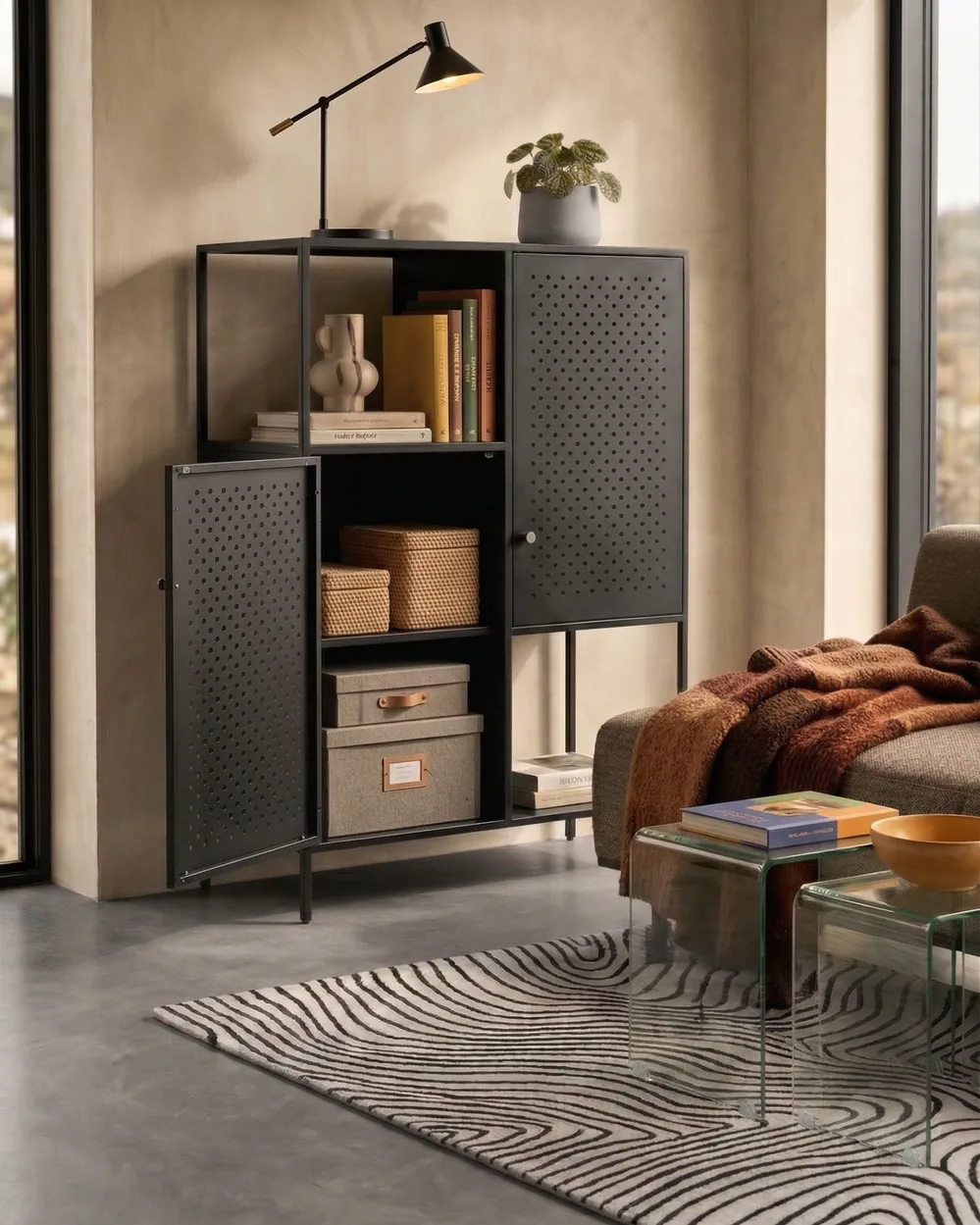 Storage Unit RAKAIA Metal Black_1063385