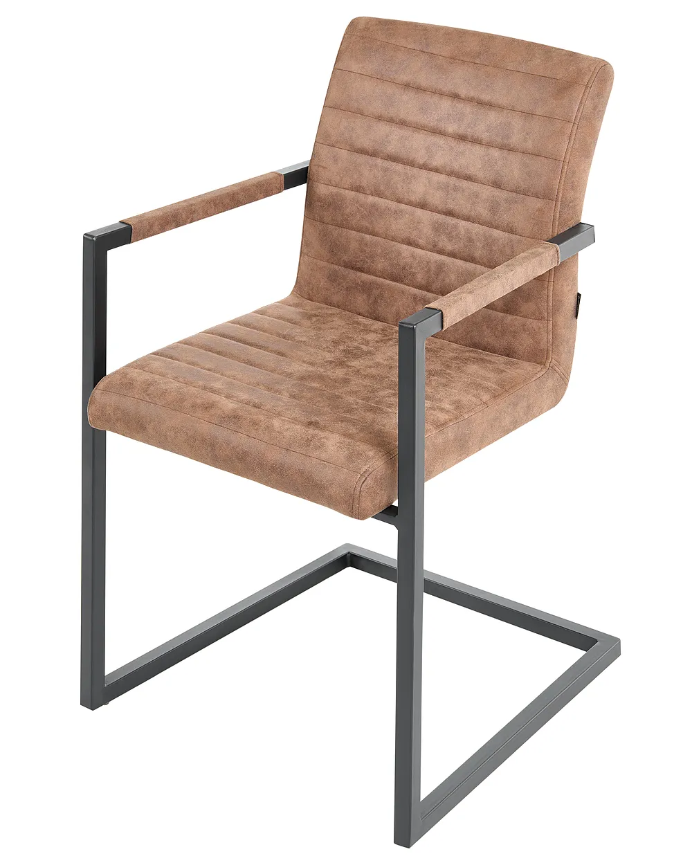 Set of 2 Conference Chairs BUFORD Faux Leather Brown_1156995