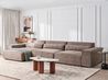 Modul Ecksofa 4-Sitzer HELLNAR Stoff Hellbraun rechtsseitig