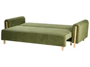 Schlafsofa 3-Sitzer KVAM mit Stauraum Stoff Grün_1021795