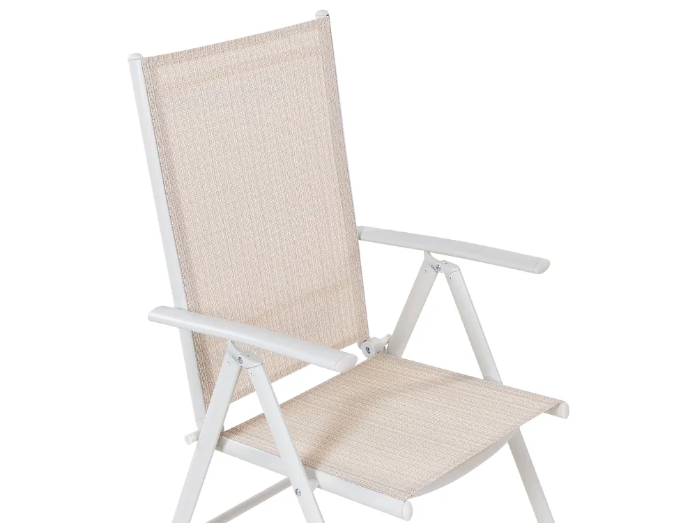 Gartenmöbel Set 6-Sitzer CATANIA Metall Beige_884122