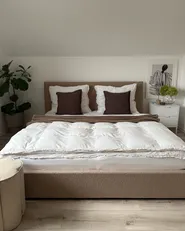 Bett mit Stauraum LAVAUR Bouclé Taupe 180 x 200 cm_1026157