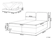Divan Bed with Storage CHANCELLOR Fabric Taupe 160 x 200 cm (EU King Size)_1062773