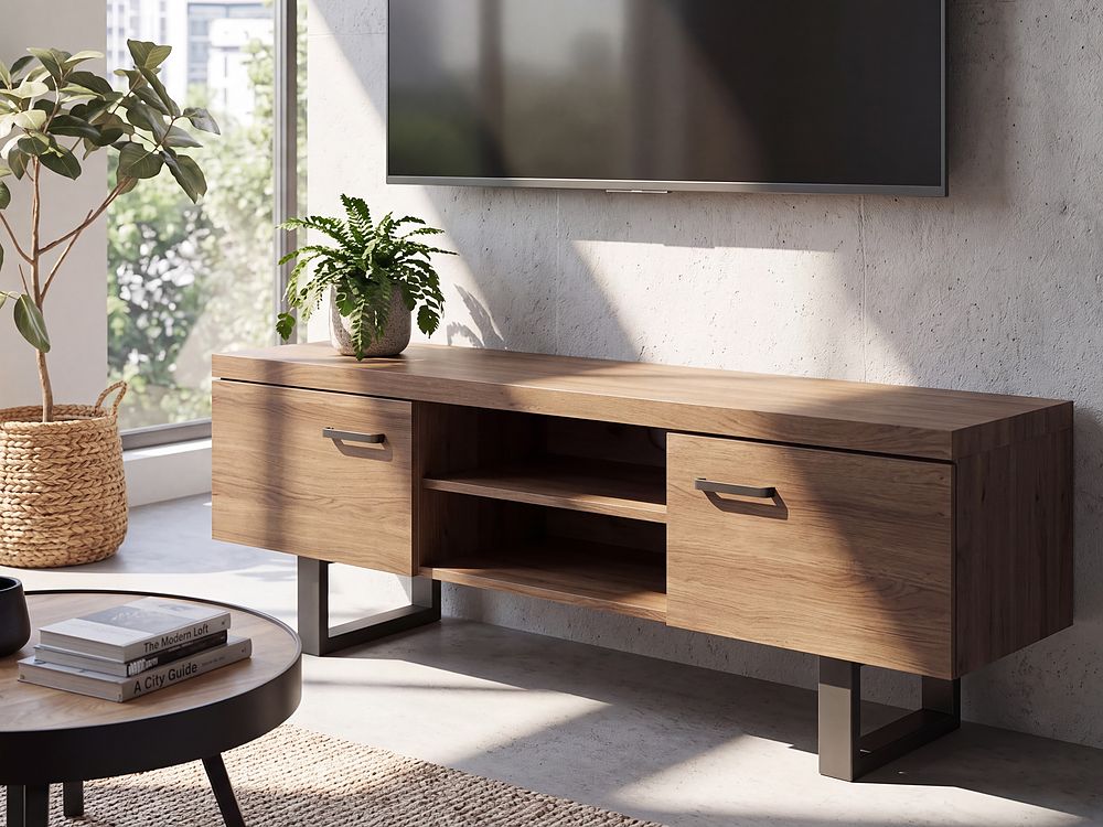 TV mizica TIMBER Temno rjava barva
