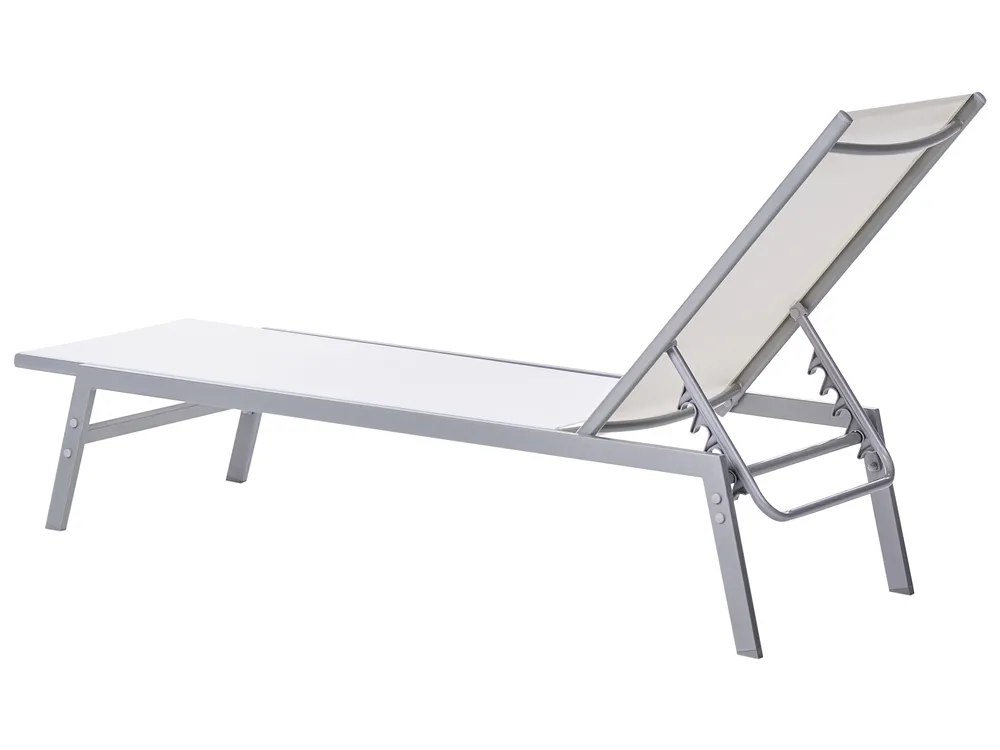 Sonnenliege NOLI mit Relaxfunktion Metall Weiß_781052