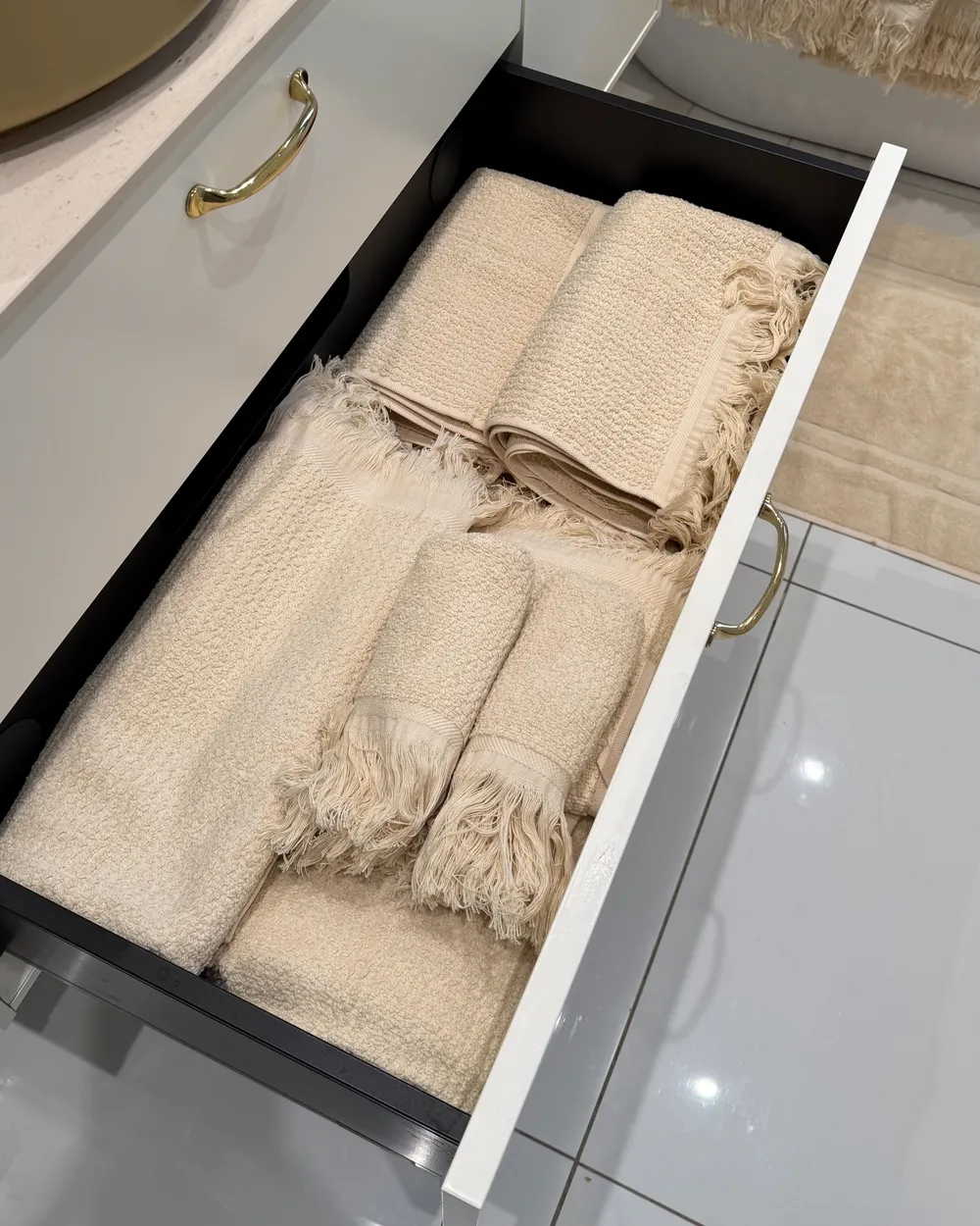 Handtücher 9er Set ATIU Baumwollfrottee Beige_1039194