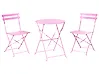 Bistro Set klappbar FIORI Metall Rosa