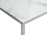 Set of 2 Coffee Tables BREA Tempered Glass White Marble_757562