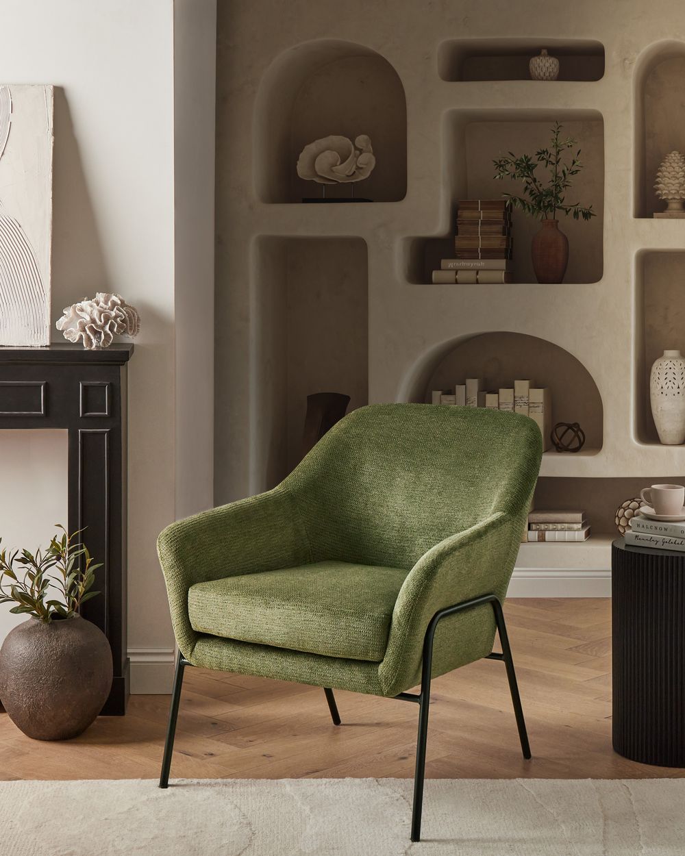 Fauteuil VEDDIGE Tissu Vert
