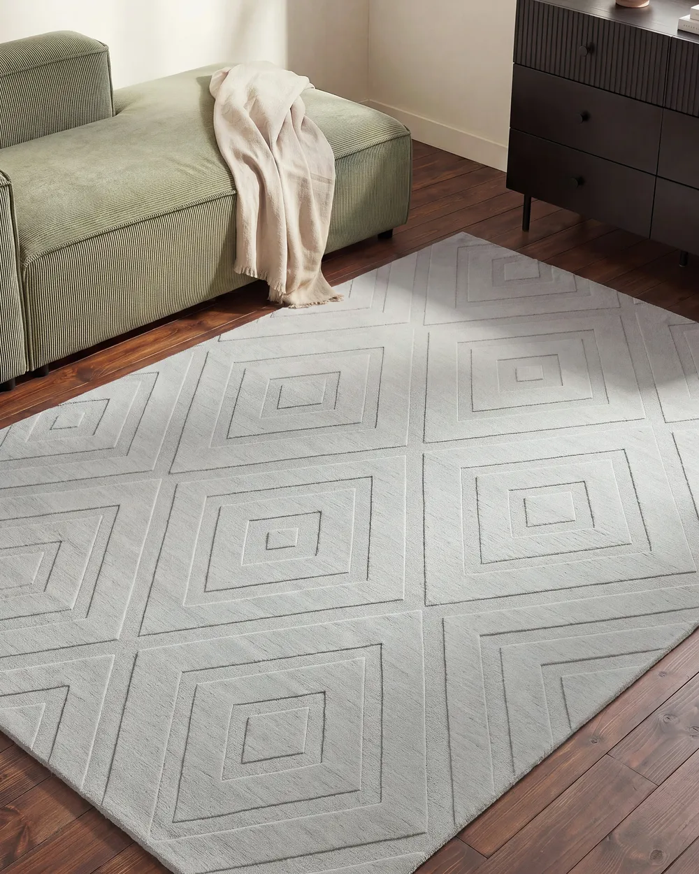 Rug BORAH Light Grey 160 x 230 cm
