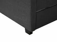 Bed with Storage Drawers MONTPELLIER Fabric Dark Grey 180 x 200 cm (EU Super King)_709566