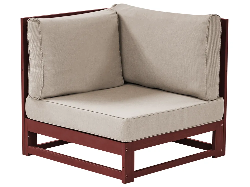 Lounge Set mit Tisch 4-Sitzer TIMOR modular Akazienholz Dunkelrot_856580