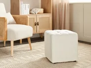 Pouf KANSAS Bouclé Weiß_924362