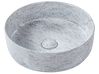 Countertop Basin GUDAR ⌀ 370 mm Ceramic Grey Concrete Effect