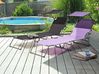 Sonnenliege FOLIGNO mit Relaxfunktion Metall Violett