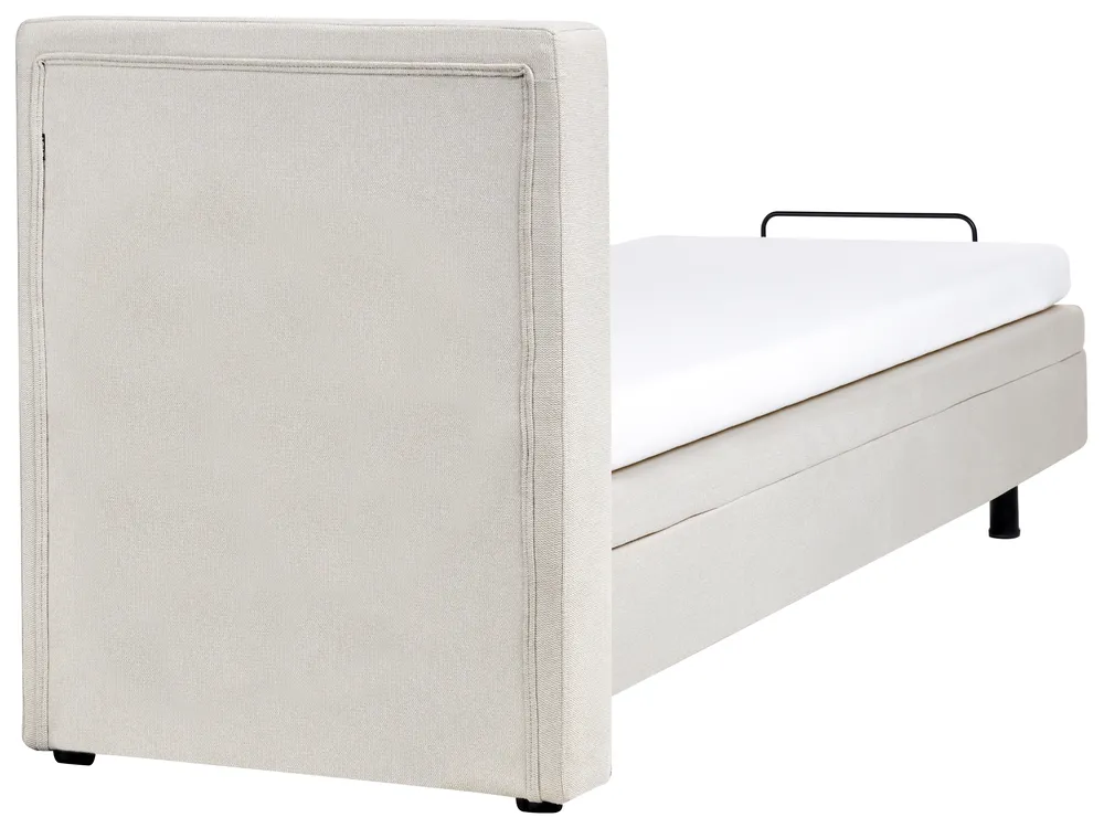 Bett verstellbar Stoff DUKE 80 x 200 cm Hellbeige_973401
